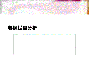 电视栏目分析知识讲解课件.ppt