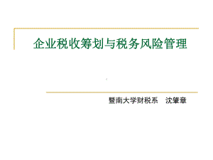 大企业税务风险管理指引课件.ppt