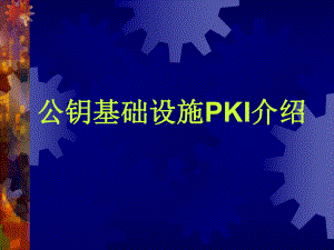 公钥基础设施PKI介绍课件.ppt