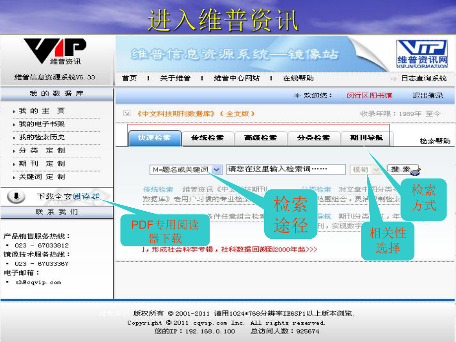 维普数据库使用技巧培训课件.ppt_第2页