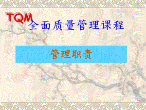 TQM全面质量管理课程课件.ppt