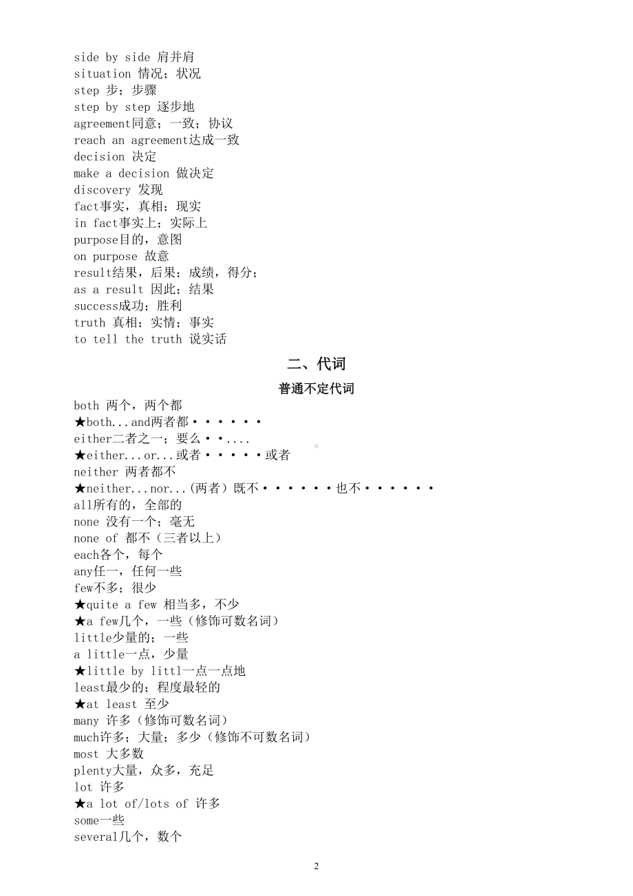 初中英语2022中考核心词汇短语汇总（共七大类）.doc_第2页