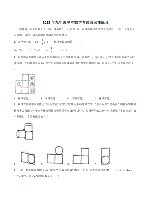 2022年山东省菏泽市牡丹区九年级中考数学考前适应性练习 (3).docx