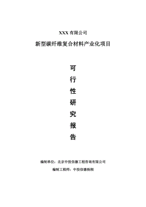 新型碳纤维复合材料产业化项目可行性研究报告建议书.doc