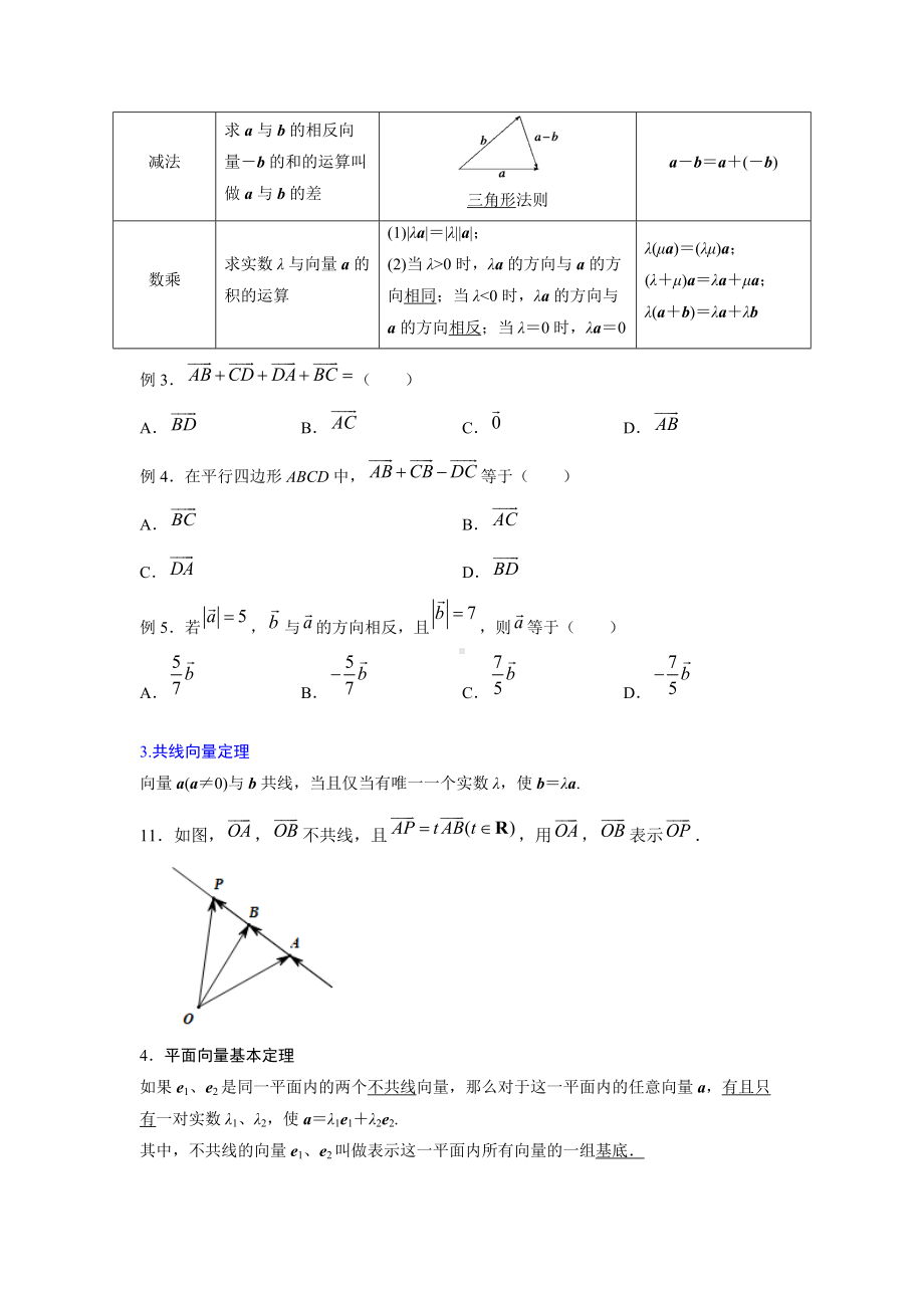 第六章 平面向量及其应用 讲义（知识点与经典例题赏析） 高一升高二数学暑假复习-新人教A版（2019）高中数学必修第二册高一下学期.doc_第2页