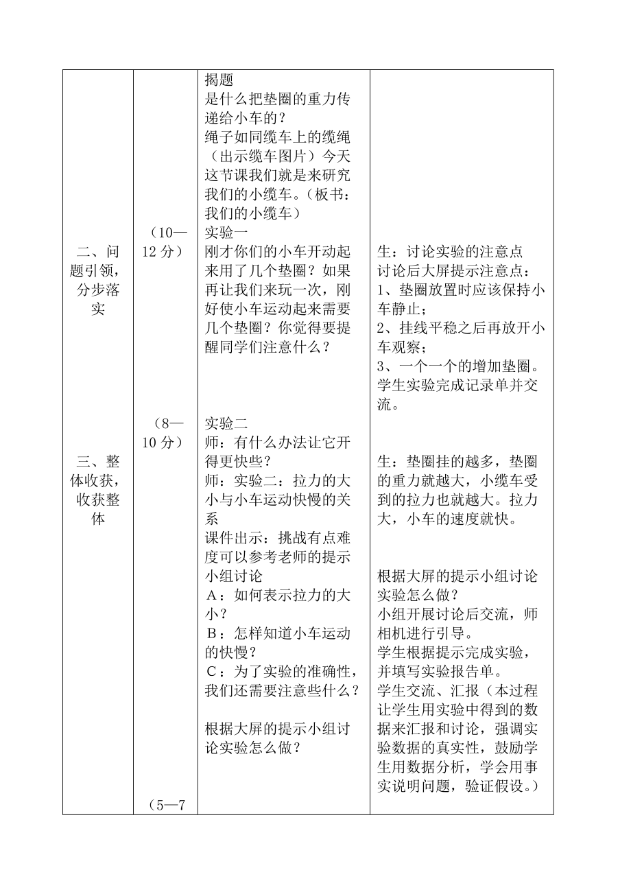 五年级上册科学教案与反思 -4.1 我们的小缆车｜教科版(1).doc_第2页