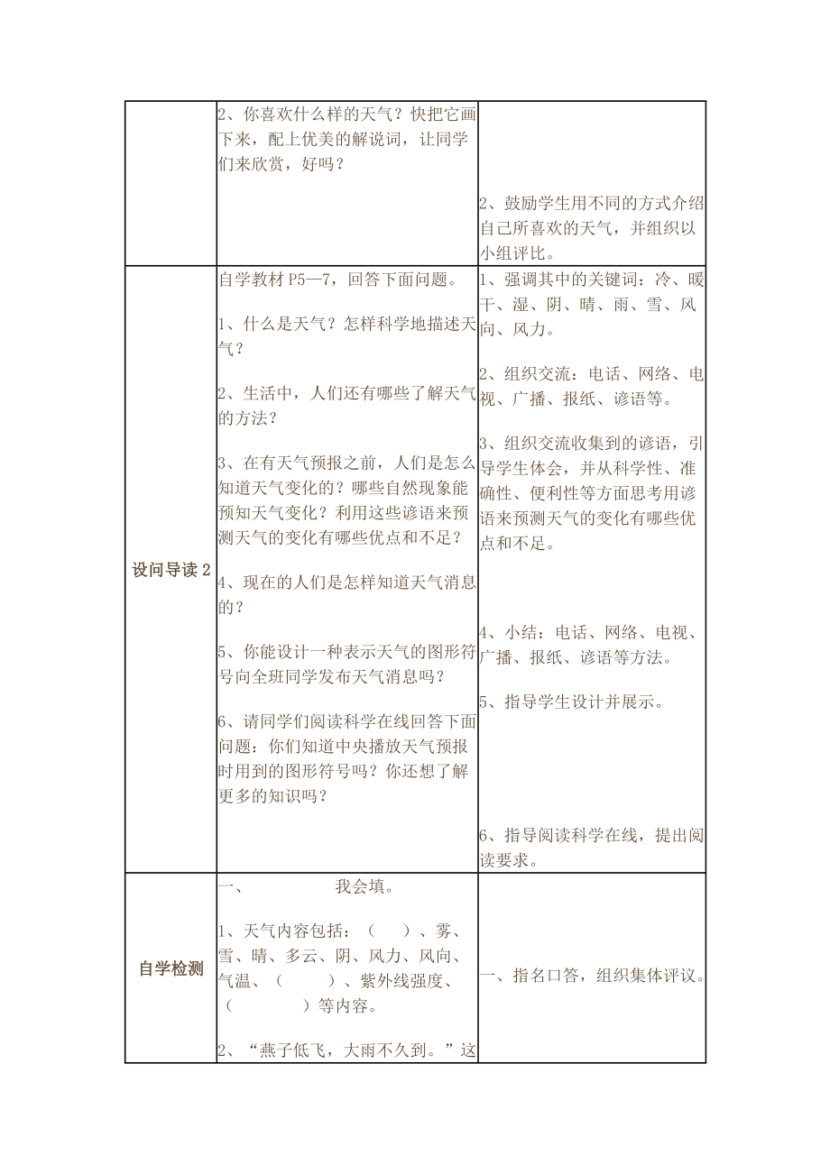 四年级下册科学教案-2.2 多样的天气 ｜冀教版(1).docx_第2页