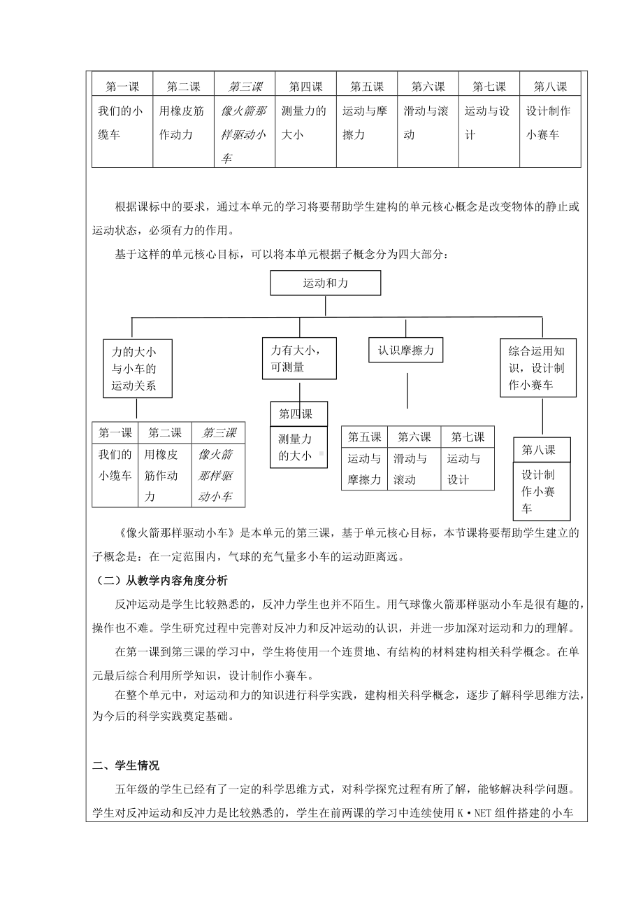 五年级上册科学教案-4.3 像火箭那样驱动小车｜教科版(6).doc_第2页