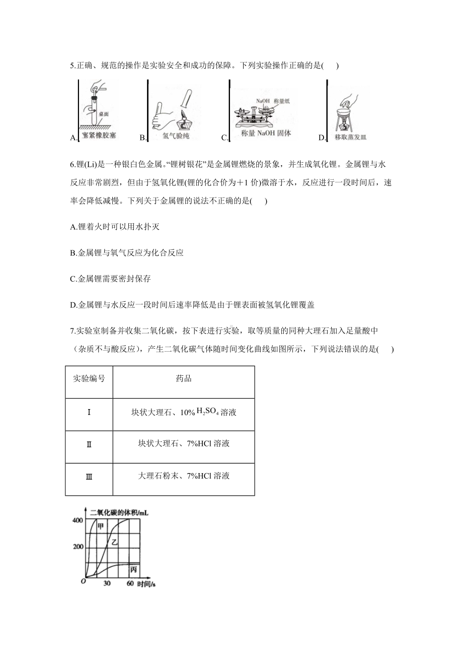 2022年中考化学冲刺猜题卷福建专版（含答案）.docx_第2页