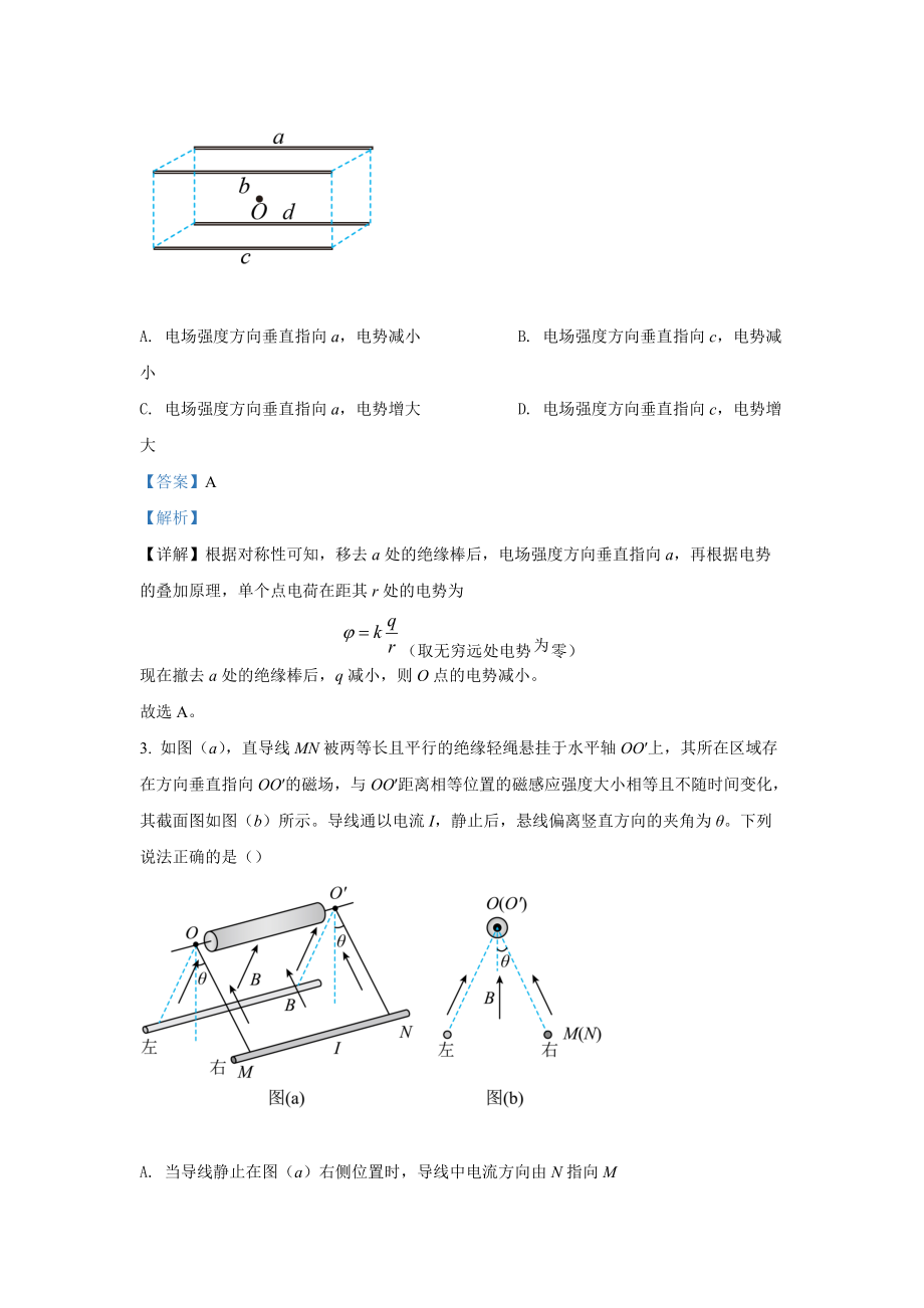 2022年高考真题 物理（湖南卷） （含解析）.doc_第2页