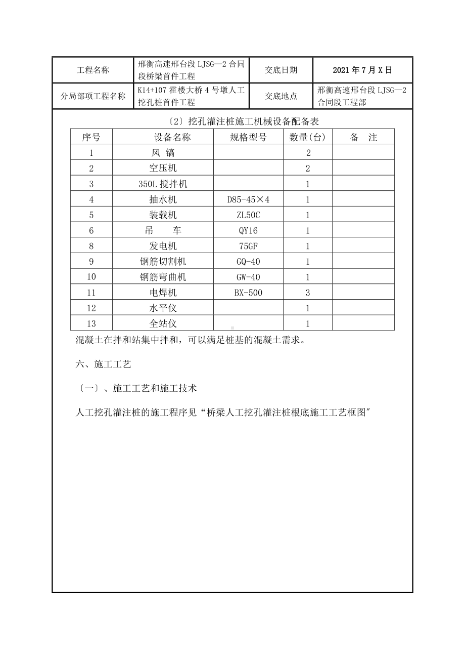 XX大桥墩人工挖孔桩首件工程技术交底（Word版）.doc_第3页