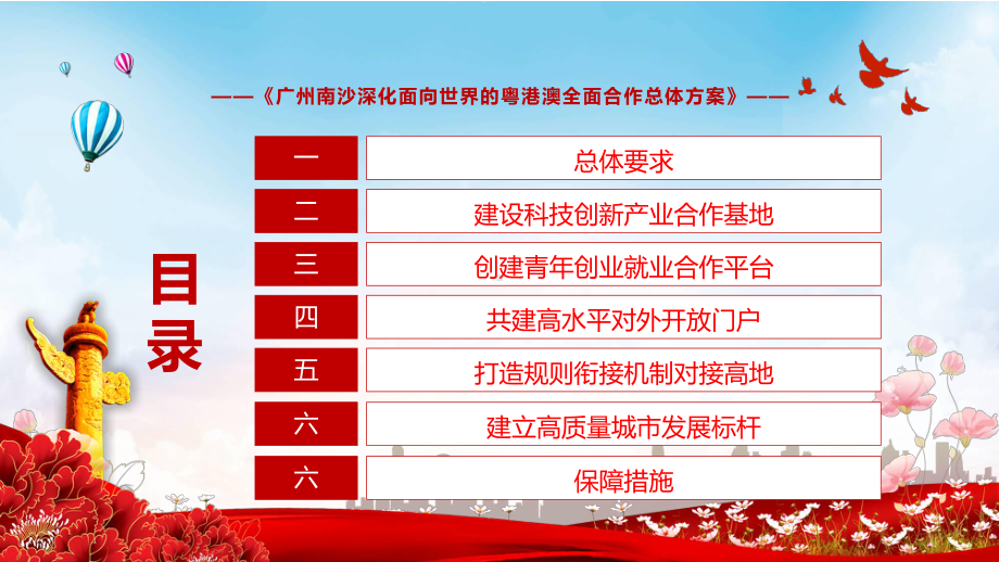 宣传教育2022年《广州南沙深化面向世界的粤港澳全面合作总体方案》PPT课件.pptx_第3页