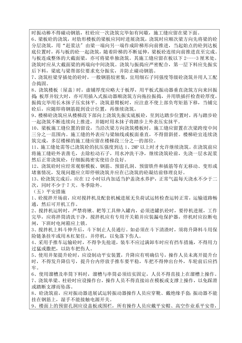 XX医院急门诊楼混凝土工程施工技术交底（Word版）.doc_第2页