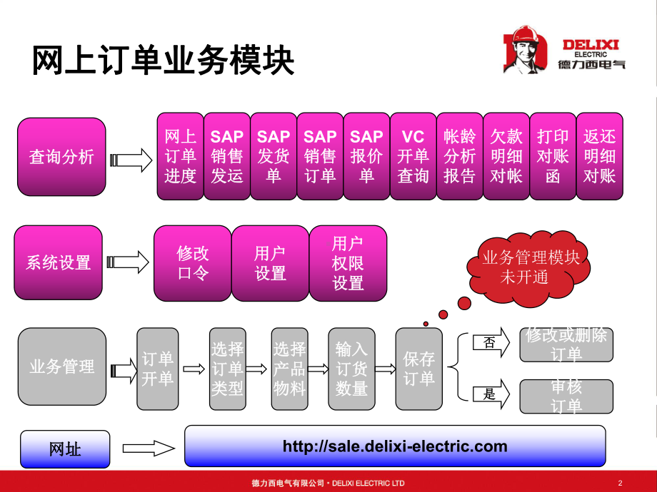 网上订单-查询分析SAP销售发运-德力西电气网上课件.ppt_第2页