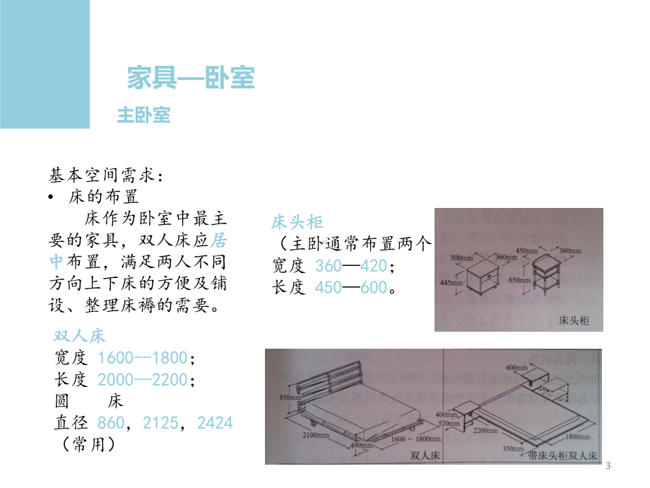 卧室、起居室、餐厅、书房的设计以及家具的尺寸课件.pptx_第3页