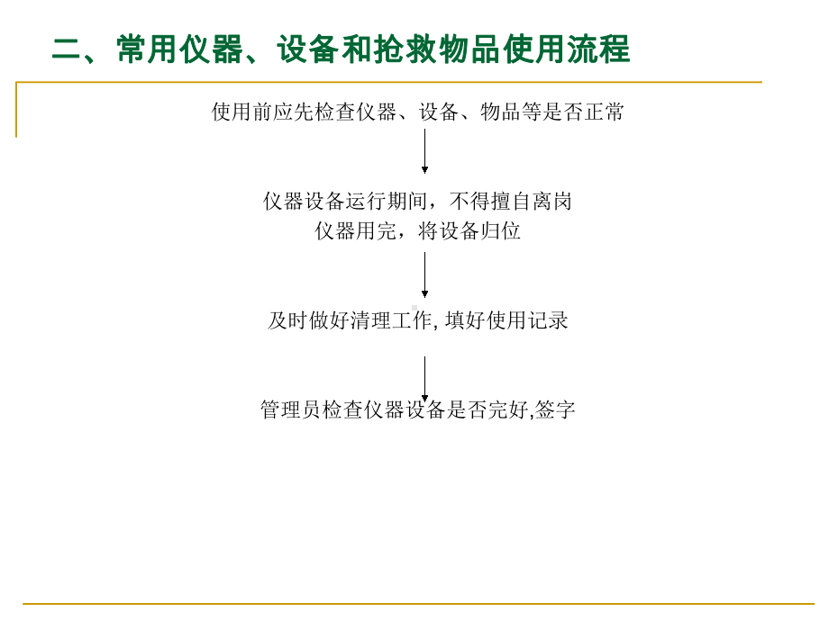 常用仪器、设备和抢救物品使用制度与流程课件.ppt_第3页