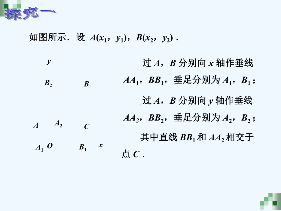 人教版中职数学平面直角坐标系中的距离公式和中点公课件.ppt_第3页