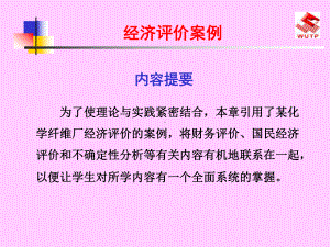 工程经济学经济评价案例分析课件.ppt