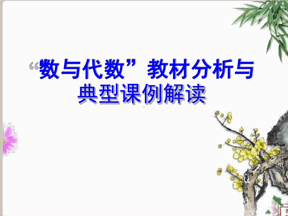 数与代数教材分析与典型课例解读课堂课件.ppt_第1页