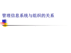 管理信息系统与组织的关系课件.ppt