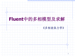 Fluent中的多相模型及求解课件.ppt