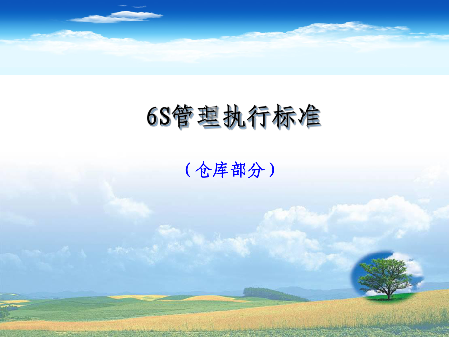 6S管理执行标准(仓库部分)课件.ppt_第1页