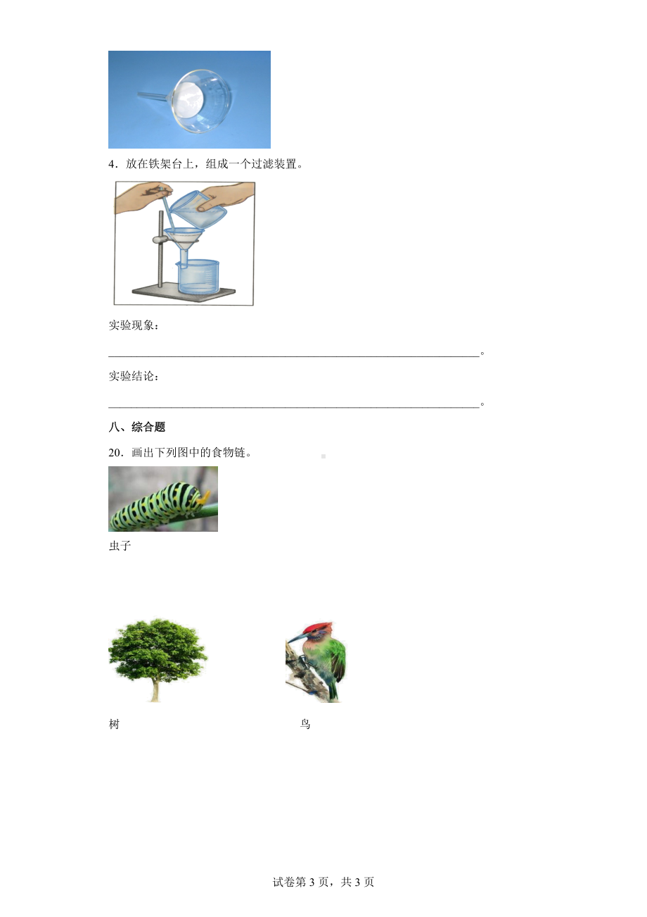 2022新粤教版六年级下册科学期末综合练习（含答案）.docx_第3页