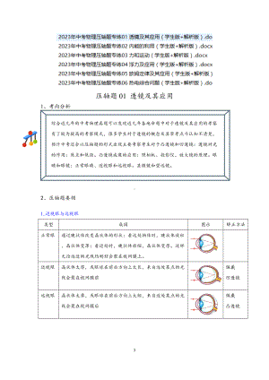 2023年中考物理压轴题专练（共6个专题）（学生版+解析版） - 副本.docx