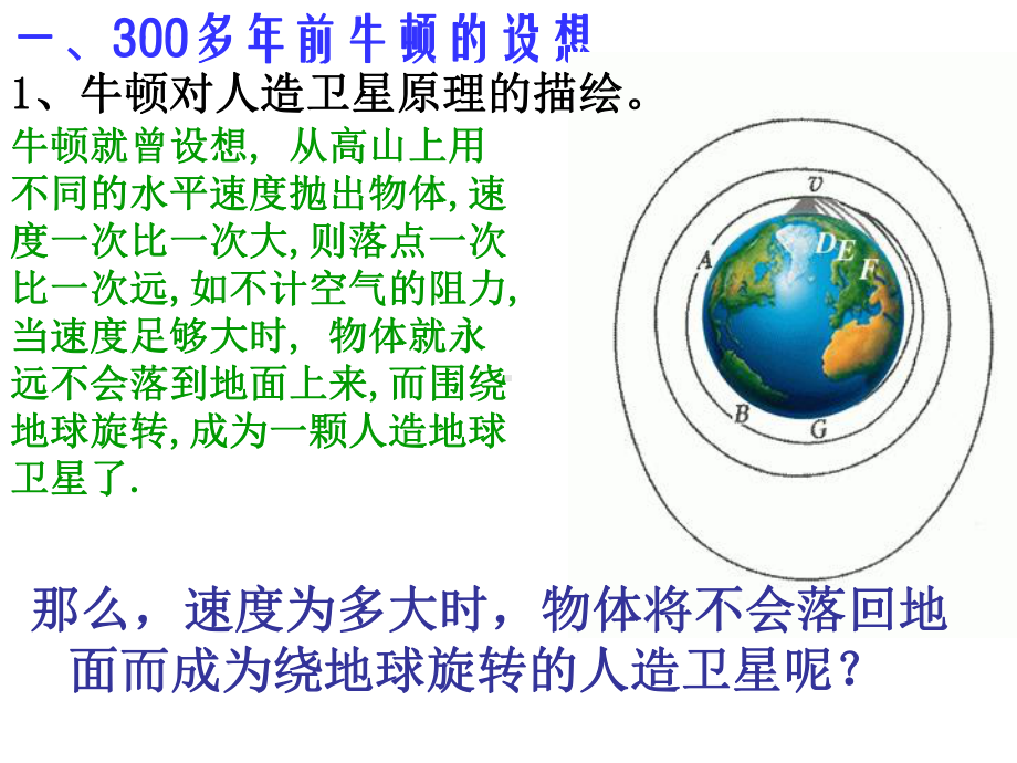 建立模型卫星绕地球做匀速圆周运动基本思路课件.ppt_第3页