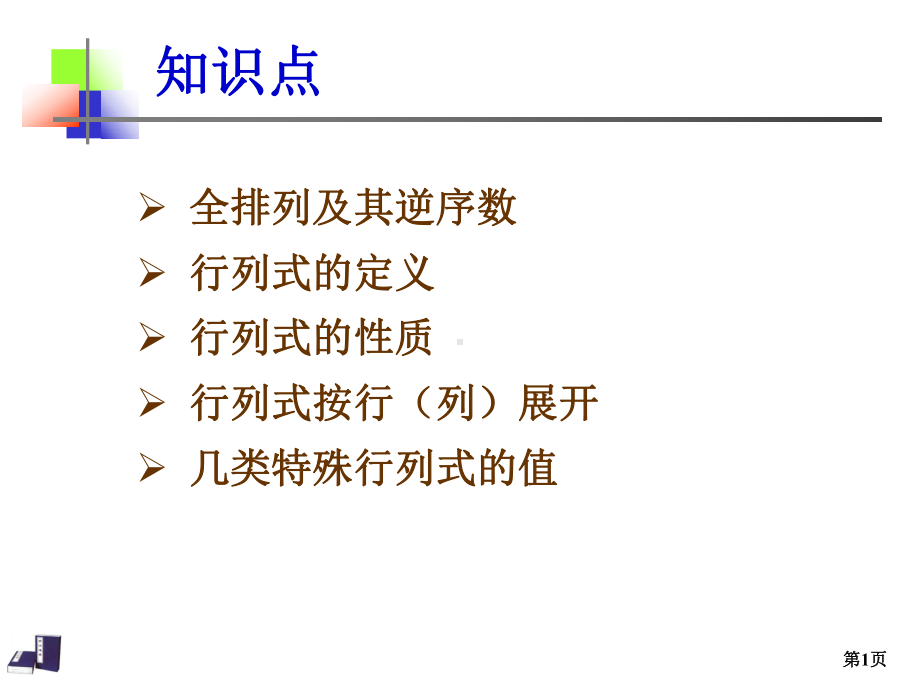 线性代数行列式计算习题课课件.ppt_第1页