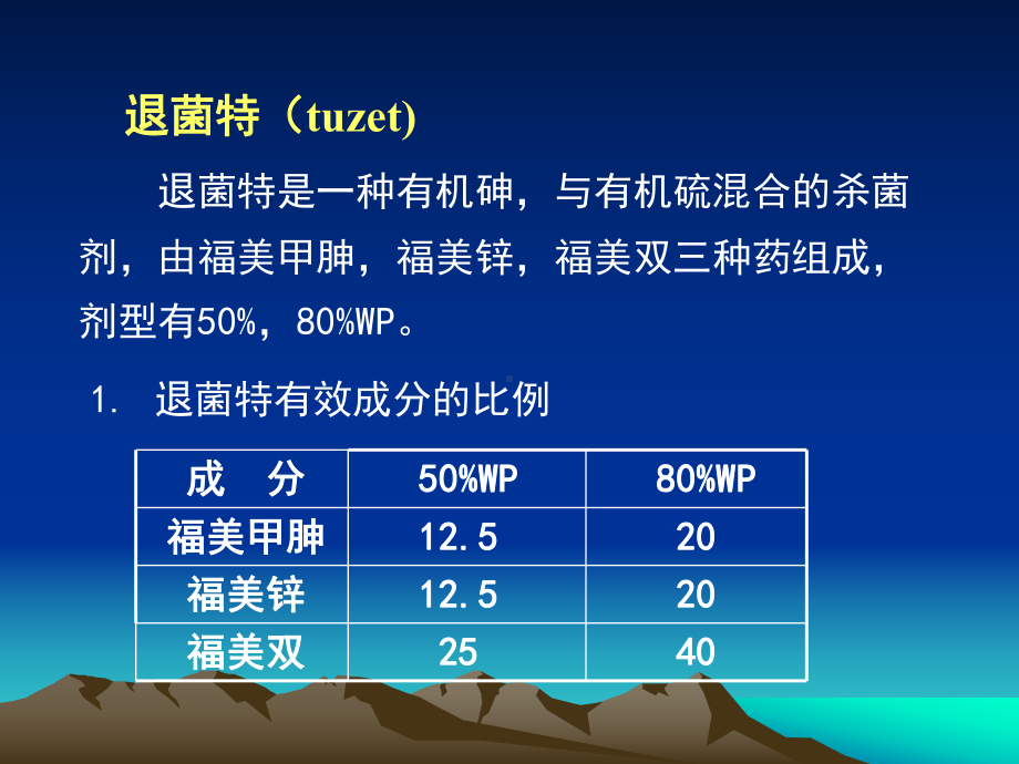 有机砷及芳烃类取代苯类杀菌剂课件.ppt_第2页