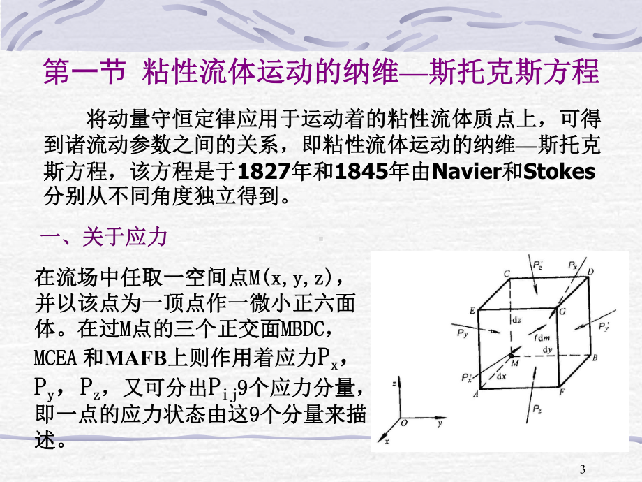 第七章-粘性流体动力学基础(1).课件.ppt_第3页