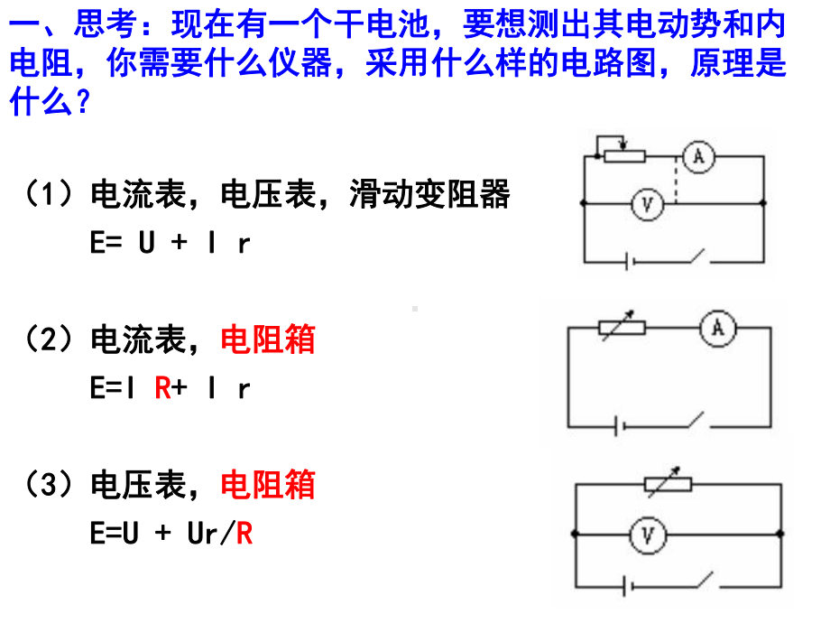 测定电池的电动势和内电阻课件.ppt_第2页