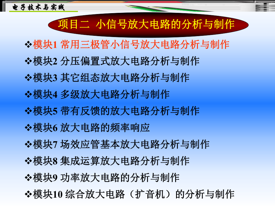 用三极管小信号放大电路分析与制作课件.ppt_第1页