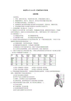 2022年四川省南充市中考生物真题(word版；含答案).docx