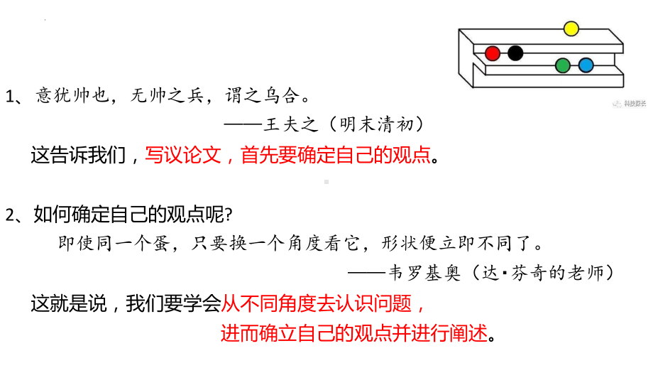 （新）统编版高中语文必修下册第一单元作文如何阐述自己的观点 ppt课件.pptx_第2页