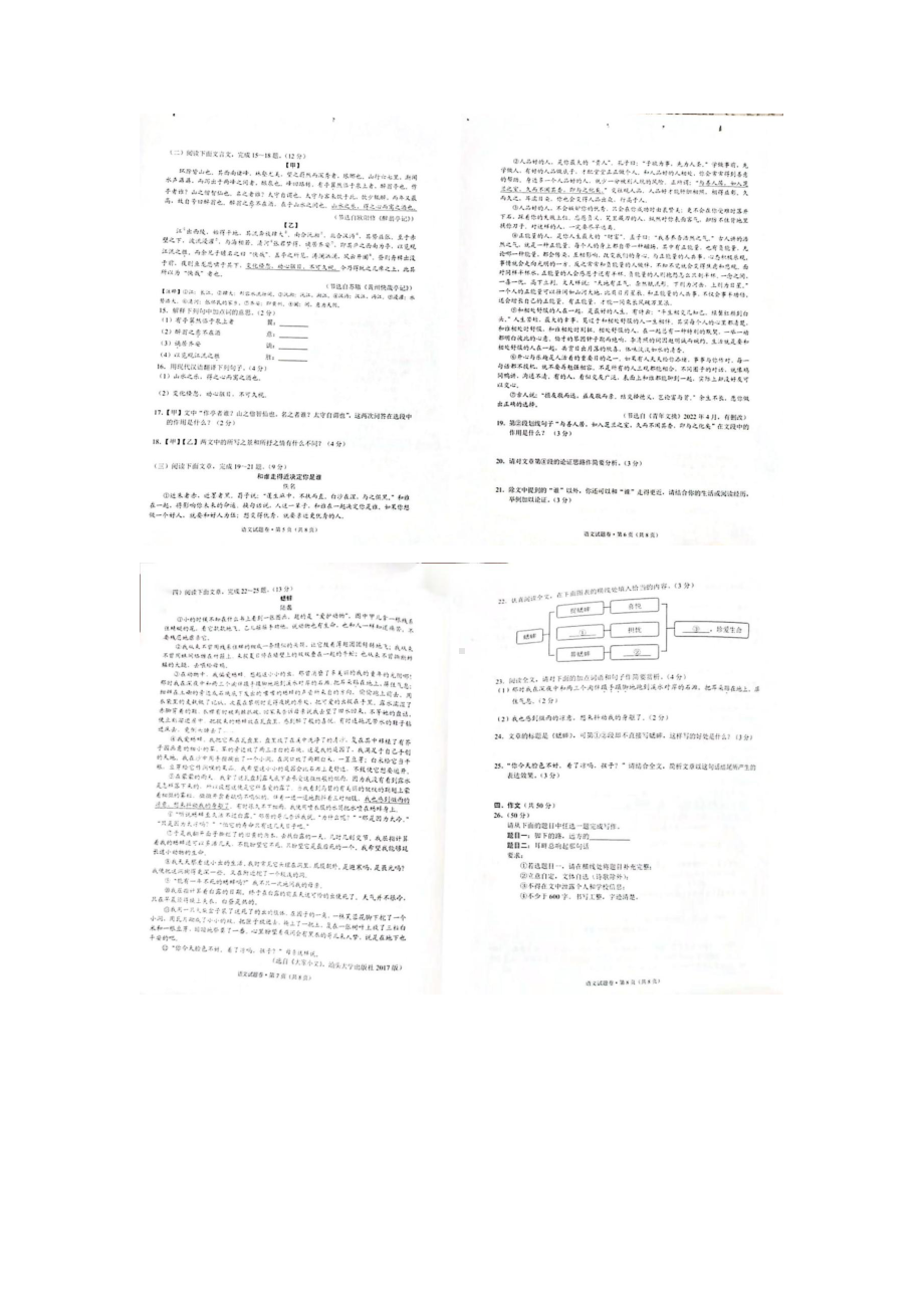 （真题）2022年云南省中考语文真题.docx_第2页