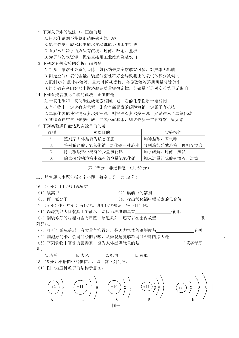 2021年辽宁省辽阳市中考化学真题附真题答案.doc_第2页