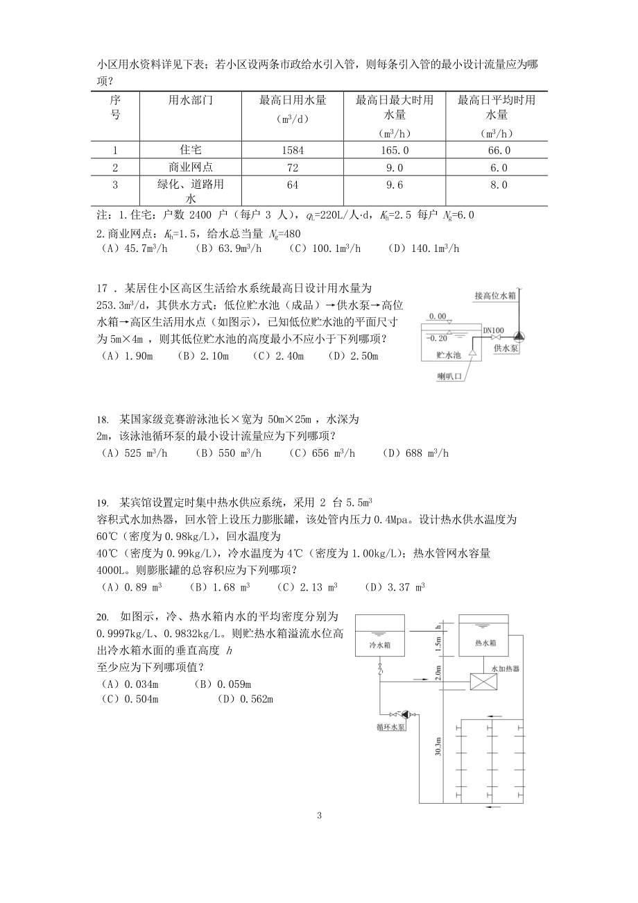 2012年注册给排水工程师专业案例考试真题下午卷.doc_第3页