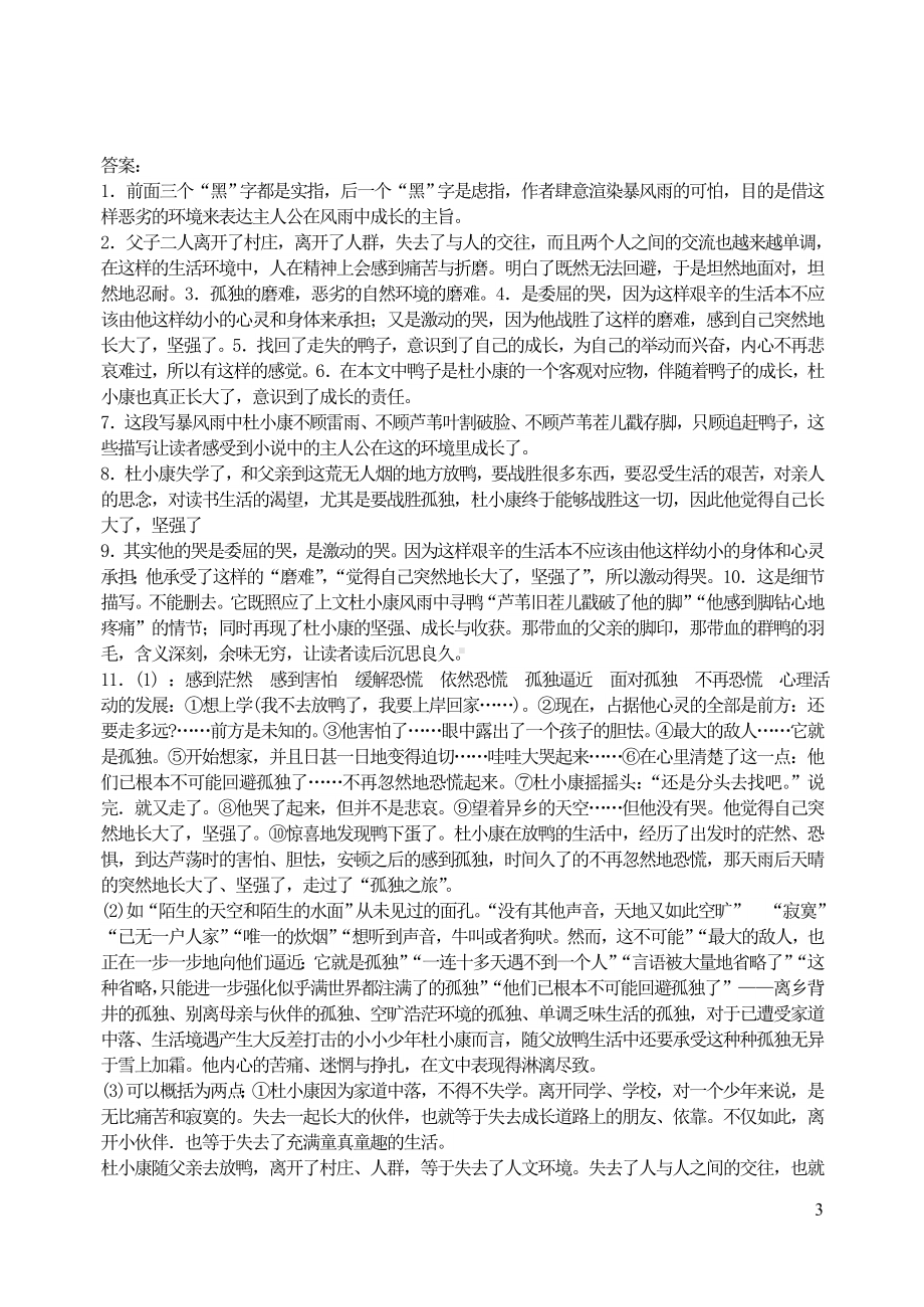 九年级语文上册第四单元16孤独之旅习题精选新人教版.doc_第3页