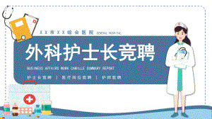 2022外科护士长竞聘蓝色沉静护士长竞聘报告PPT课件模板.pptx