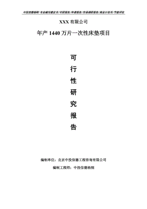 年产1440万片一次性床垫项目可行性研究报告建议书案例.doc