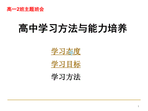 高中学习方法指导(主题班会一)课件.ppt