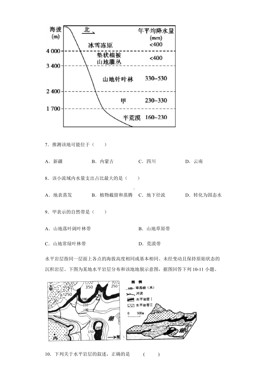 2022届安徽省滁州市定远县第二中学高考信息押题卷（二）文综地理试题（含答案）.docx_第3页