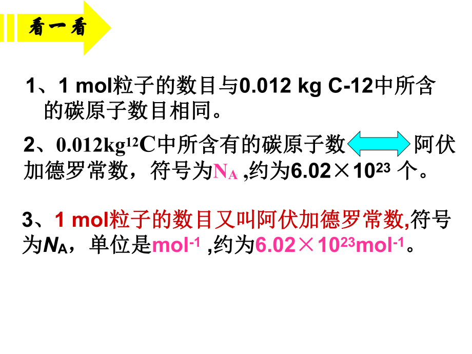 物质的量摩尔质量(ppt)课件.ppt_第3页