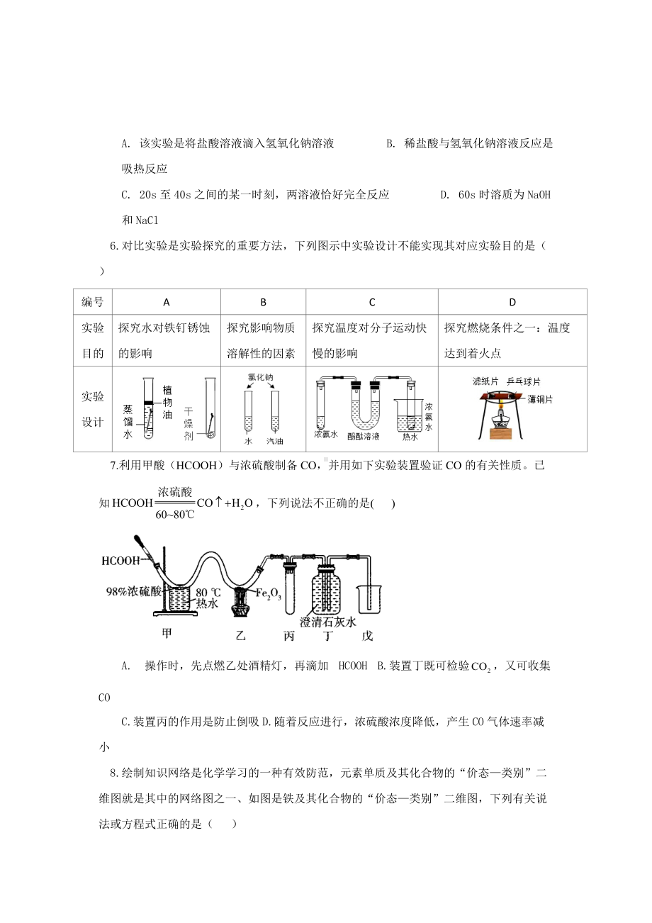 2022年山东省枣庄东方国际中考模拟化学试卷.docx_第2页