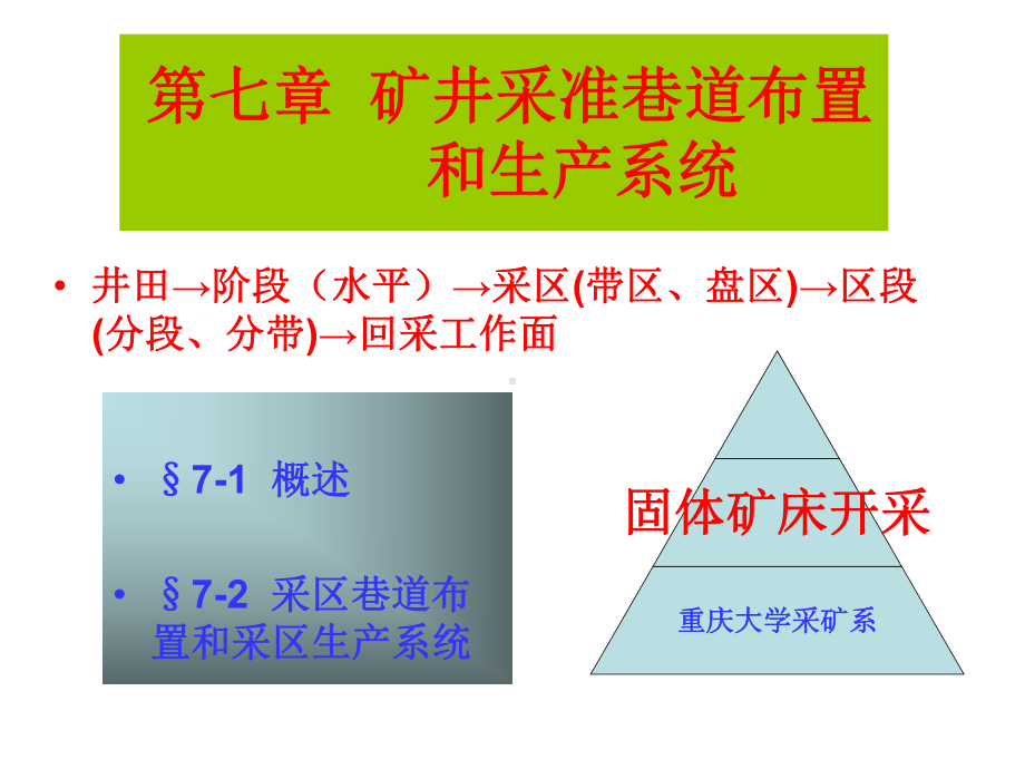 采准巷道布置讲义课件.ppt_第1页