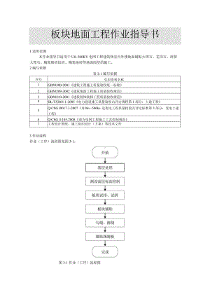 板块地面工程作业指导书.docx