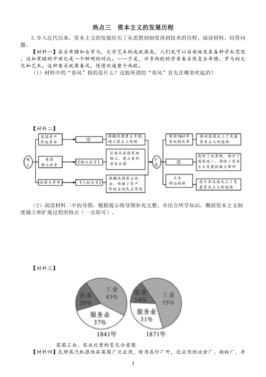 初中历史2022年中考热点模拟题（俄乌战争、美国人权问题、人类命运共同体）（附参考答案）.doc_第3页