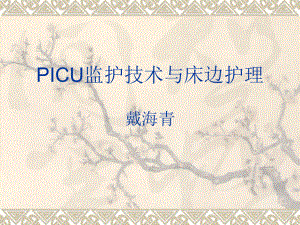 picu监护技术与床边课件.ppt